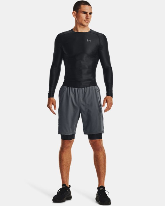 Men's UA Iso-Chill Compression Long Sleeve in Black image number 2